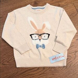 Cat & Jack Beige Sweater with Bunny Design